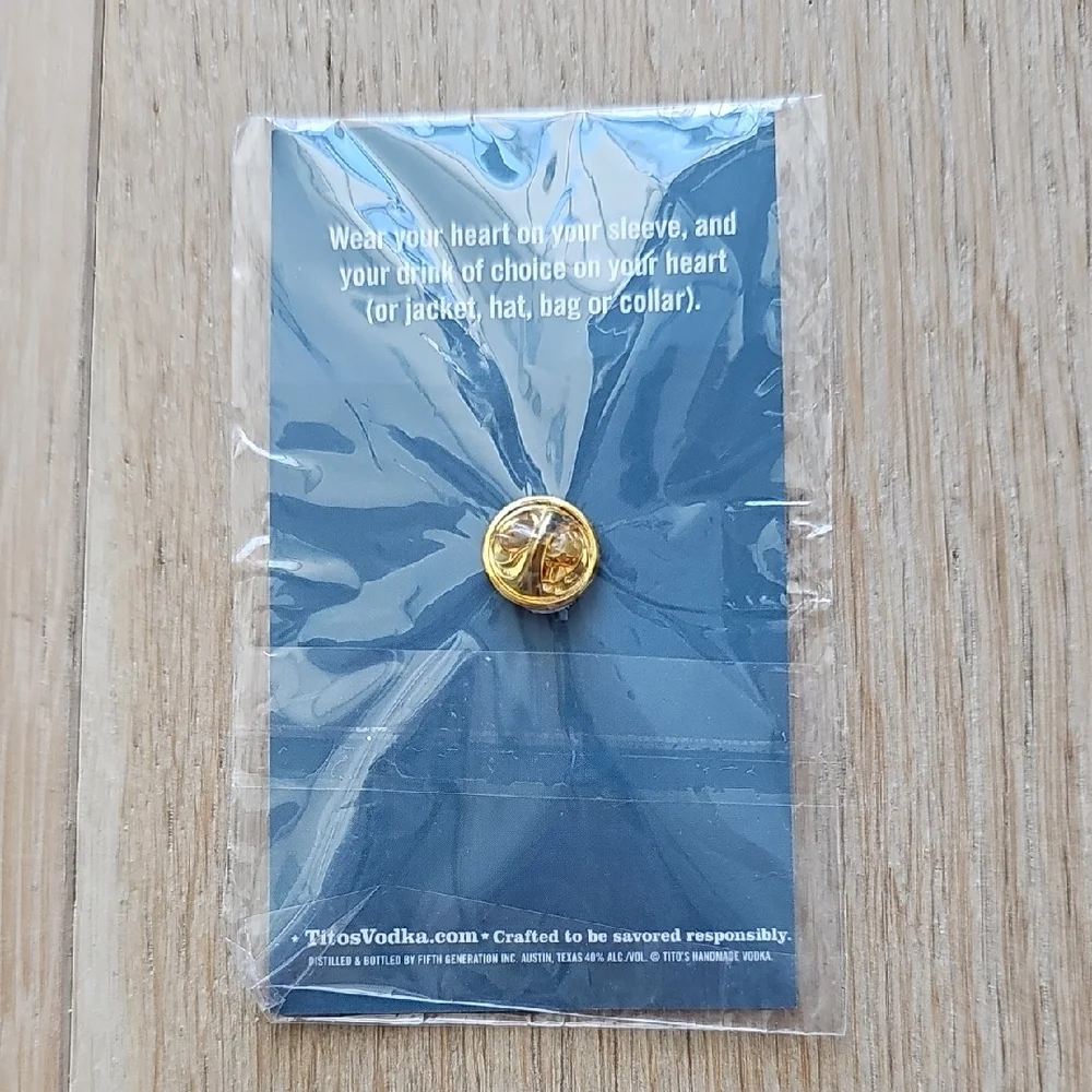 NWOT Tito's Handmade Vodka Taster Pin